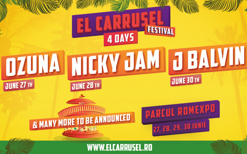 J Balvin, Nicky Jam şi Ozuna cântă în România, la Bucureşti la “El Carrusel Festival”